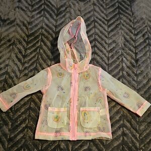 🌈☔ Girls Rainbow Rain Jacket – Size 2T ☔🌈